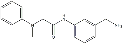 N-[3-(aminomethyl)phenyl]-2-[methyl(phenyl)amino]acetamide Struktur