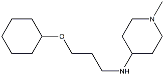 N-[3-(cyclohexyloxy)propyl]-1-methylpiperidin-4-amine Struktur