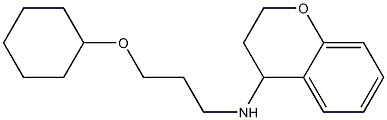 N-[3-(cyclohexyloxy)propyl]-3,4-dihydro-2H-1-benzopyran-4-amine Struktur