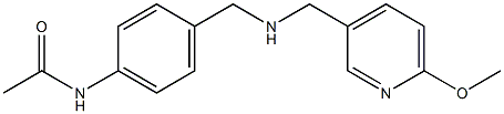 N-[4-({[(6-methoxypyridin-3-yl)methyl]amino}methyl)phenyl]acetamide Struktur