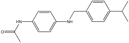 N-[4-({[4-(propan-2-yl)phenyl]methyl}amino)phenyl]acetamide Struktur