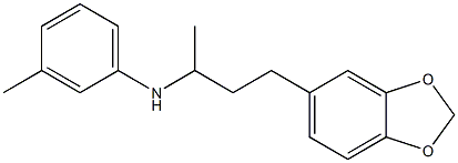 N-[4-(2H-1,3-benzodioxol-5-yl)butan-2-yl]-3-methylaniline Struktur