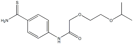 N-[4-(aminocarbonothioyl)phenyl]-2-(2-isopropoxyethoxy)acetamide Struktur