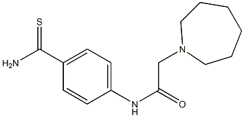 N-[4-(aminocarbonothioyl)phenyl]-2-azepan-1-ylacetamide Struktur