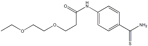 N-[4-(aminocarbonothioyl)phenyl]-3-(2-ethoxyethoxy)propanamide Struktur