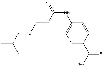 N-[4-(aminocarbonothioyl)phenyl]-3-isobutoxypropanamide Struktur