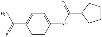 N-[4-(aminocarbonothioyl)phenyl]cyclopentanecarboxamide Struktur