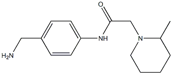 N-[4-(aminomethyl)phenyl]-2-(2-methylpiperidin-1-yl)acetamide Struktur