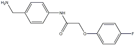 N-[4-(aminomethyl)phenyl]-2-(4-fluorophenoxy)acetamide Struktur