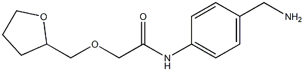 N-[4-(aminomethyl)phenyl]-2-(oxolan-2-ylmethoxy)acetamide Struktur