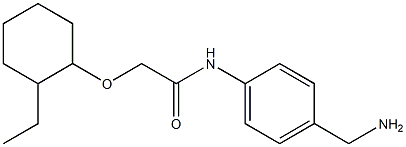 N-[4-(aminomethyl)phenyl]-2-[(2-ethylcyclohexyl)oxy]acetamide Struktur