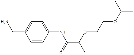 N-[4-(aminomethyl)phenyl]-2-[2-(propan-2-yloxy)ethoxy]propanamide Struktur