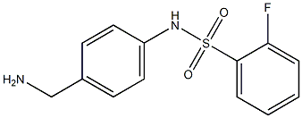 N-[4-(aminomethyl)phenyl]-2-fluorobenzenesulfonamide Struktur