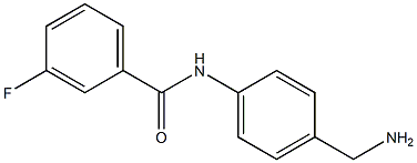 N-[4-(aminomethyl)phenyl]-3-fluorobenzamide Struktur