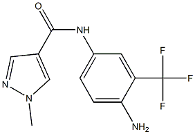 N-[4-amino-3-(trifluoromethyl)phenyl]-1-methyl-1H-pyrazole-4-carboxamide Struktur