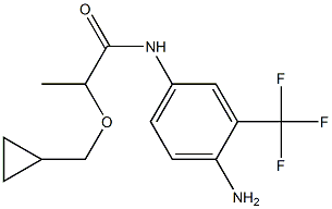 N-[4-amino-3-(trifluoromethyl)phenyl]-2-(cyclopropylmethoxy)propanamide Struktur