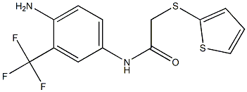 N-[4-amino-3-(trifluoromethyl)phenyl]-2-(thiophen-2-ylsulfanyl)acetamide Struktur