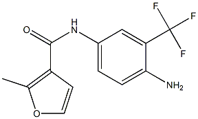 N-[4-amino-3-(trifluoromethyl)phenyl]-2-methyl-3-furamide Struktur