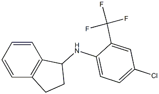 N-[4-chloro-2-(trifluoromethyl)phenyl]-2,3-dihydro-1H-inden-1-amine Struktur