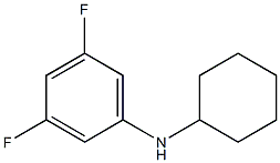 N-cyclohexyl-3,5-difluoroaniline Struktur