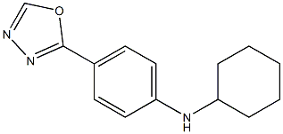 N-cyclohexyl-4-(1,3,4-oxadiazol-2-yl)aniline Struktur