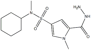 N-cyclohexyl-5-(hydrazinocarbonyl)-N,1-dimethyl-1H-pyrrole-3-sulfonamide Struktur