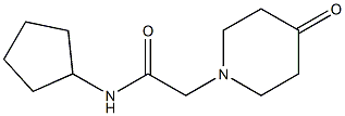 N-cyclopentyl-2-(4-oxopiperidin-1-yl)acetamide Struktur