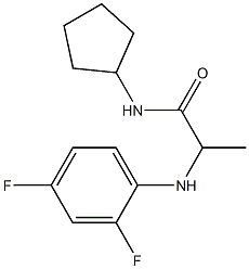 N-cyclopentyl-2-[(2,4-difluorophenyl)amino]propanamide Struktur