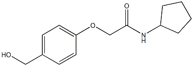 N-cyclopentyl-2-[4-(hydroxymethyl)phenoxy]acetamide Struktur