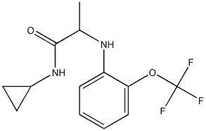 N-cyclopropyl-2-{[2-(trifluoromethoxy)phenyl]amino}propanamide Struktur