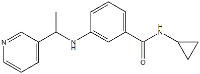 N-cyclopropyl-3-{[1-(pyridin-3-yl)ethyl]amino}benzamide Struktur