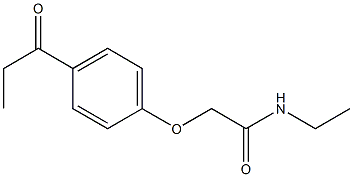 N-ethyl-2-(4-propionylphenoxy)acetamide Struktur