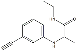 N-ethyl-2-[(3-ethynylphenyl)amino]propanamide Struktur