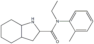 N-ethyl-N-(2-methylphenyl)-octahydro-1H-indole-2-carboxamide Struktur