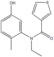 N-ethyl-N-(5-hydroxy-2-methylphenyl)thiophene-3-carboxamide Struktur