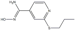 N'-hydroxy-2-(propylsulfanyl)pyridine-4-carboximidamide Struktur