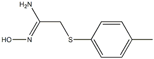 N'-hydroxy-2-[(4-methylphenyl)sulfanyl]ethanimidamide Struktur