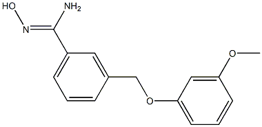 N'-hydroxy-3-[(3-methoxyphenoxy)methyl]benzenecarboximidamide Struktur