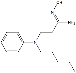 N'-hydroxy-3-[pentyl(phenyl)amino]propanimidamide Struktur