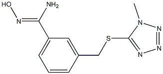 N'-hydroxy-3-{[(1-methyl-1H-1,2,3,4-tetrazol-5-yl)sulfanyl]methyl}benzene-1-carboximidamide Struktur