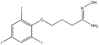 N'-hydroxy-4-(2,4,6-triiodophenoxy)butanimidamide Struktur