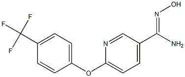 N'-hydroxy-6-[4-(trifluoromethyl)phenoxy]pyridine-3-carboximidamide Struktur