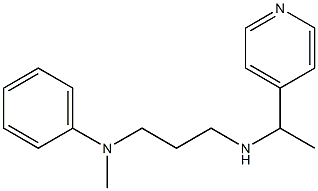 N-methyl-N-(3-{[1-(pyridin-4-yl)ethyl]amino}propyl)aniline Struktur