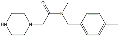 N-methyl-N-[(4-methylphenyl)methyl]-2-(piperazin-1-yl)acetamide Struktur