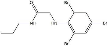 N-propyl-2-[(2,4,6-tribromophenyl)amino]acetamide Struktur