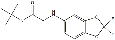 N-tert-butyl-2-[(2,2-difluoro-2H-1,3-benzodioxol-5-yl)amino]acetamide Struktur