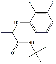 N-tert-butyl-2-[(3-chloro-2-fluorophenyl)amino]propanamide Struktur