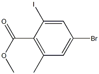 4-Bromo-2-iodo-6-methyl-benzoic  acid  methyl  ester Struktur