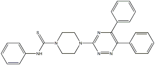 4-(5,6-diphenyl-1,2,4-triazin-3-yl)-N-phenyl-1-piperazinecarbothioamide Struktur