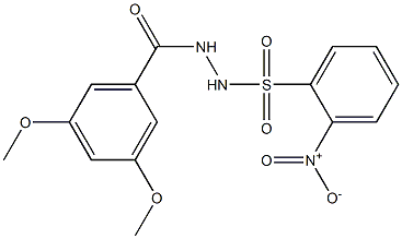 N'-(3,5-dimethoxybenzoyl)-2-nitrobenzenesulfonohydrazide Struktur